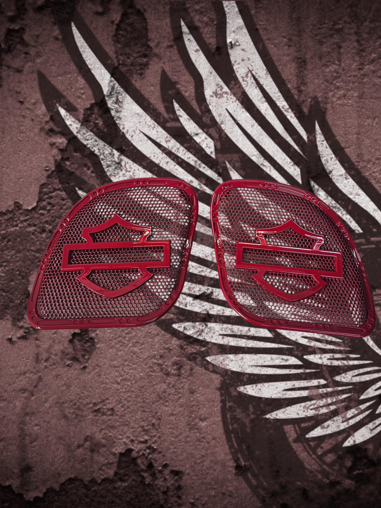 98 to 2024 Road Glide 3D shield speakers grill covers set