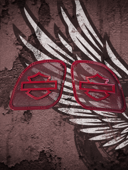 98 to 2024 Road Glide 3D shield speakers grill covers set