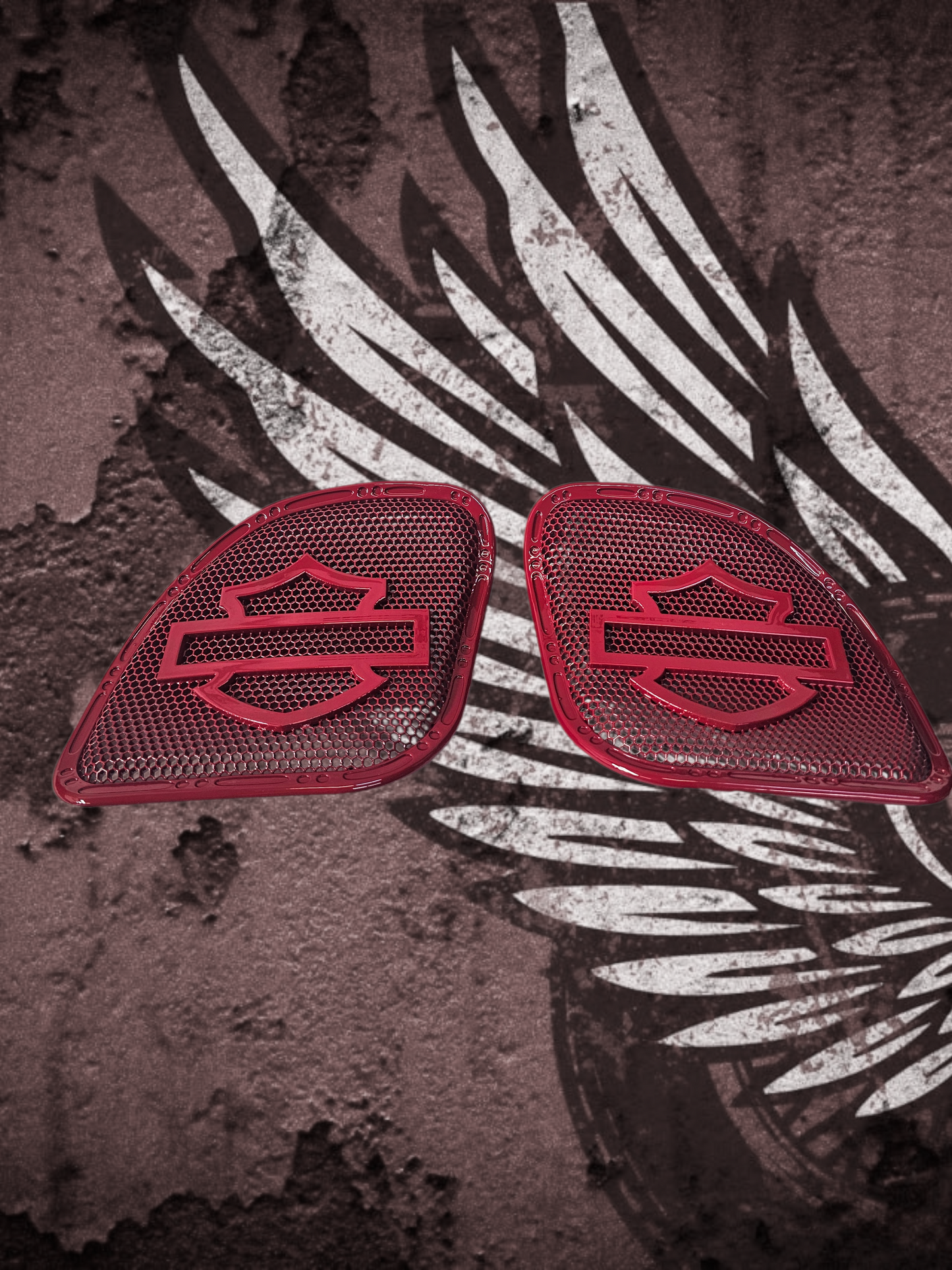 98 to 2024 Road Glide 3D shield speakers grill covers set