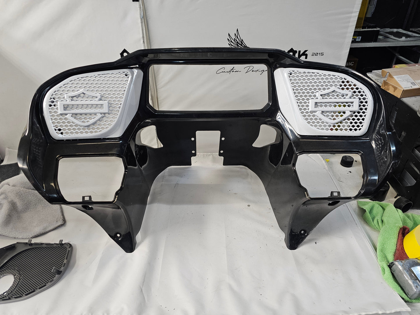 98 to 2024 Road Glide 3D shield speakers grill covers set