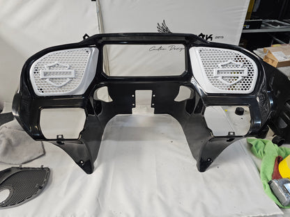98 to 2024 Road Glide 3D shield speakers grill covers set