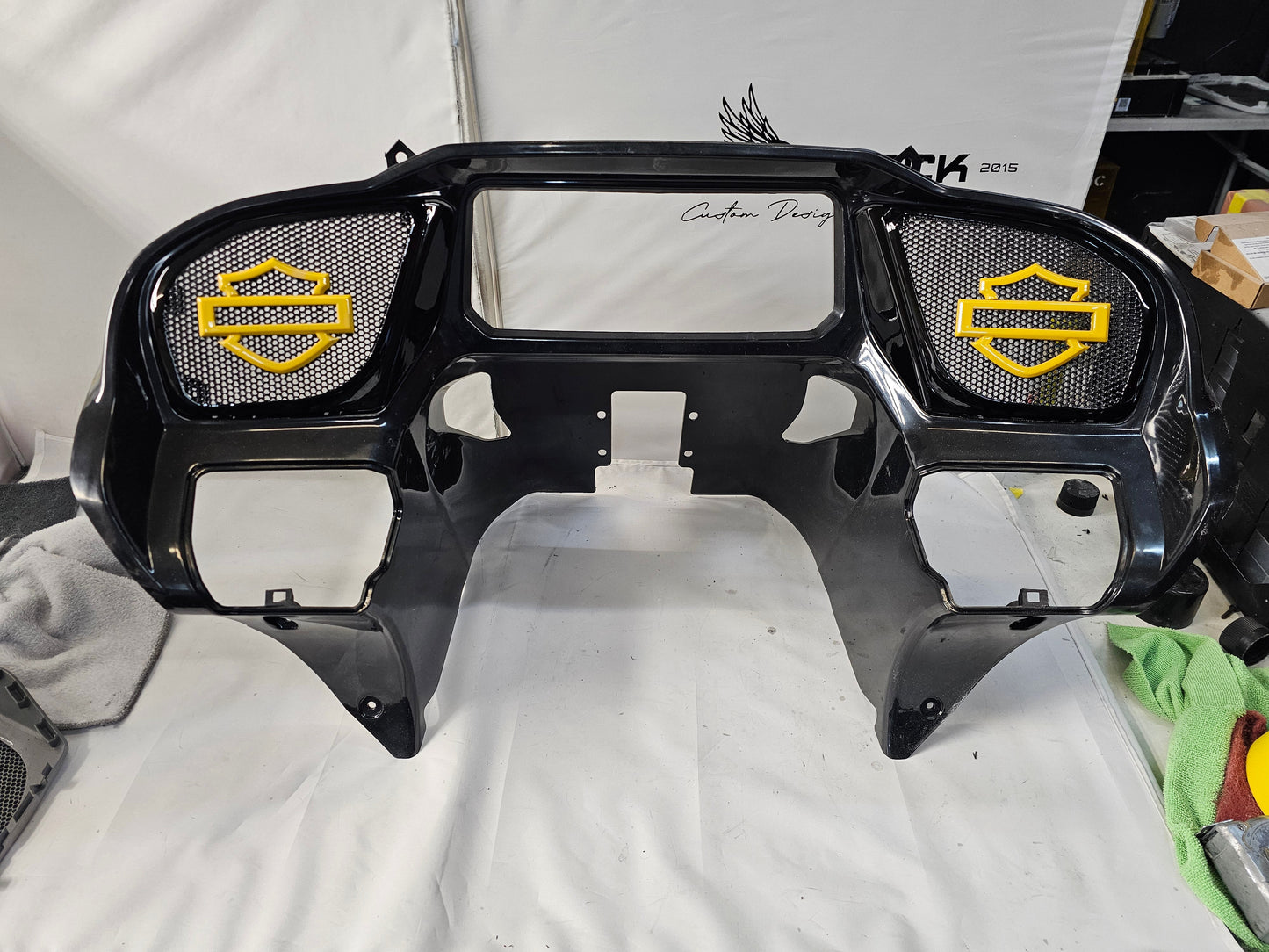 98 to 2024 Road Glide 3D shield speakers grill covers set
