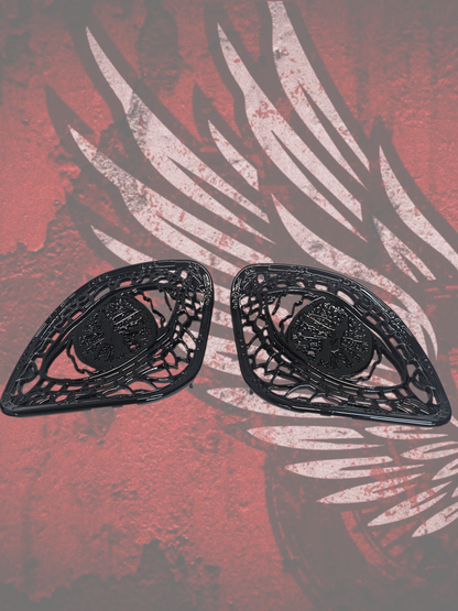 98 to 24+ Road Glide Dragon eye speakers grill covers sets