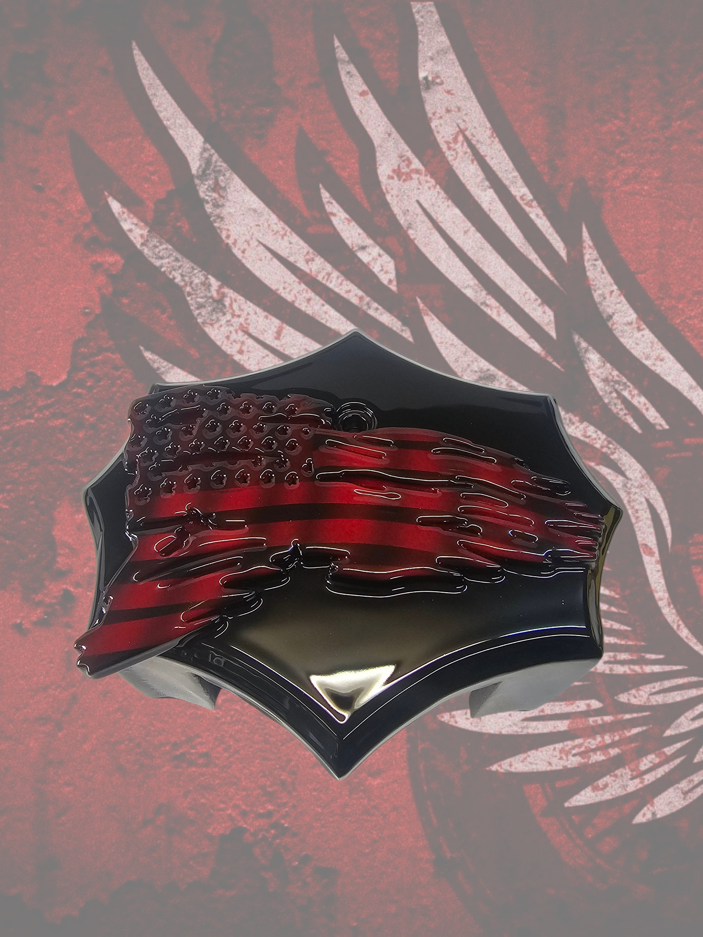 18+ Tattered flag themed Coil Cover
