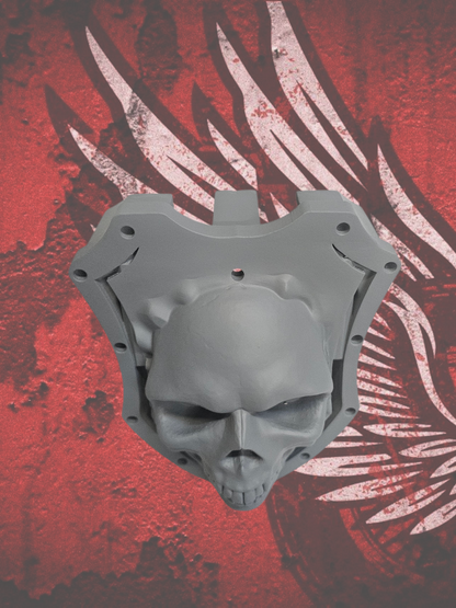 3D screaming skull coil cover