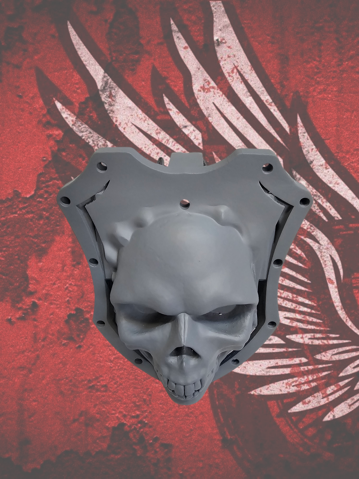3D screaming skull coil cover