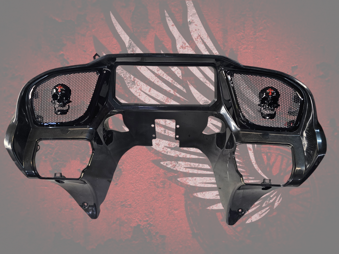 98 to 2024 Road Glide 3D vampire speakers grill covers set