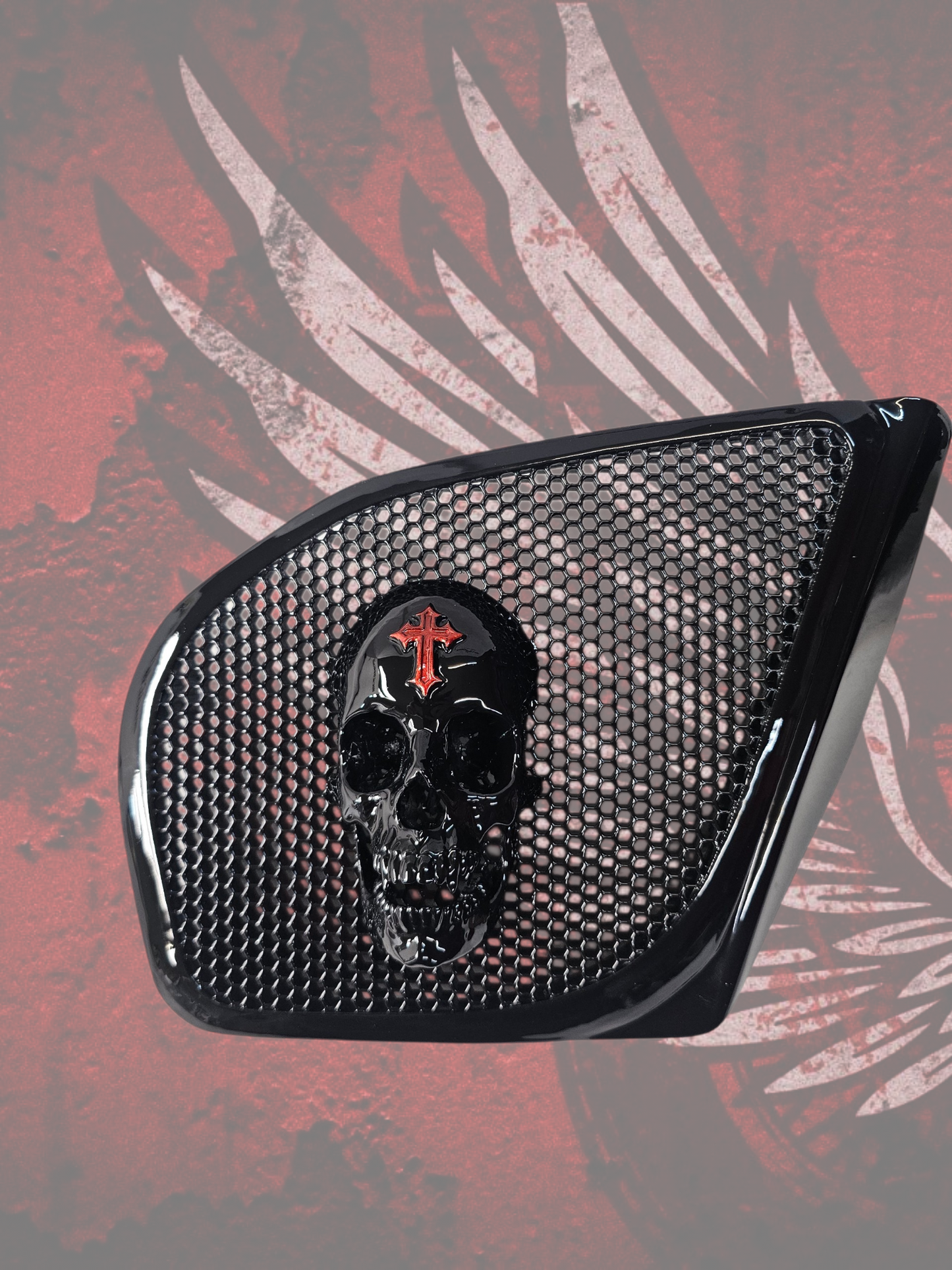 98 to 2024 Road Glide 3D vampire speakers grill covers set