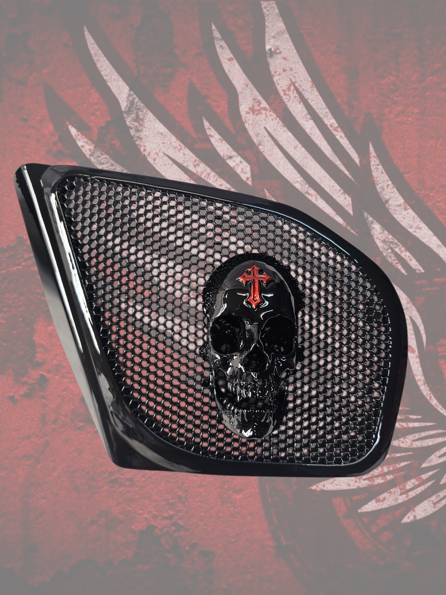 98 to 2024 Road Glide 3D vampire speakers grill covers set