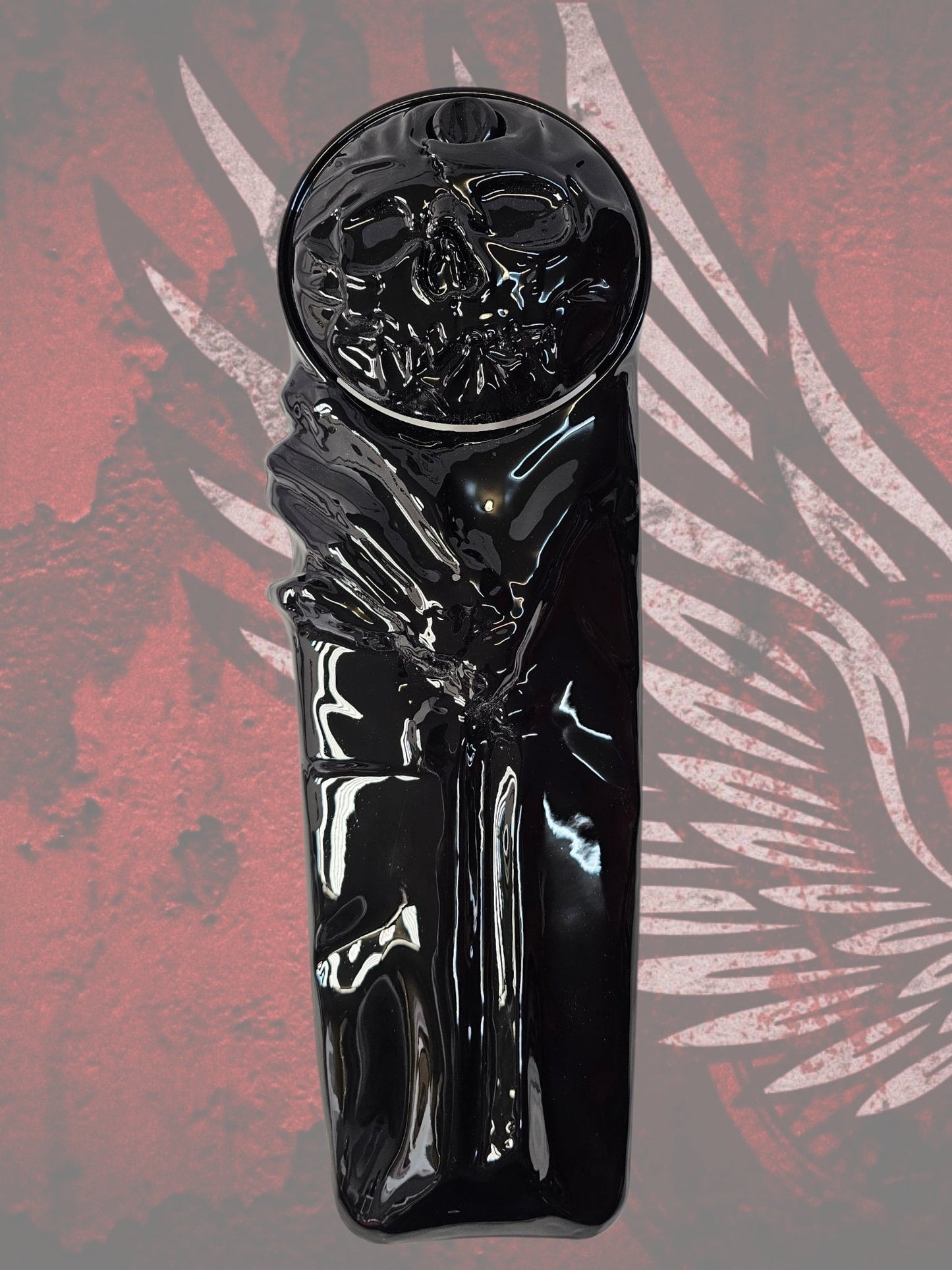 Harley Davidson touring console with 3D skull theme