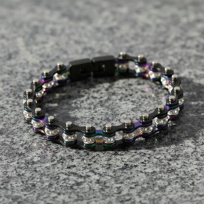 SK2208  MNIN Mini Size Black Rainbow Ladies Crystal