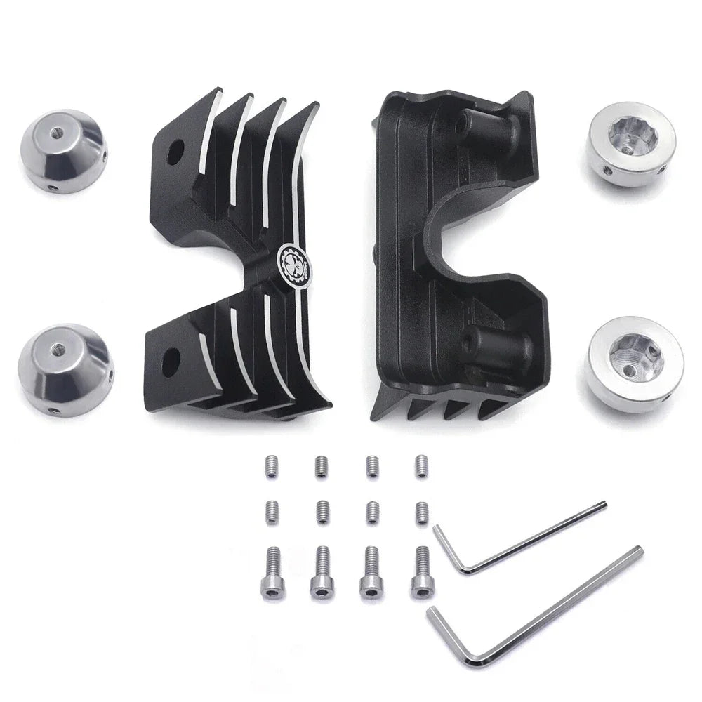 For Harley 2000-later FXSTD Motorcycle Finned Headbolt Bridge Spark Plug Headbolt Covers Fits 1999-2017 Twin Cam-equipped Models