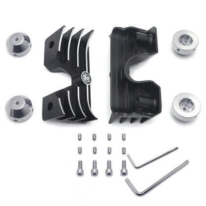 For Harley 2000-later FXSTD Motorcycle Finned Headbolt Bridge Spark Plug Headbolt Covers Fits 1999-2017 Twin Cam-equipped Models
