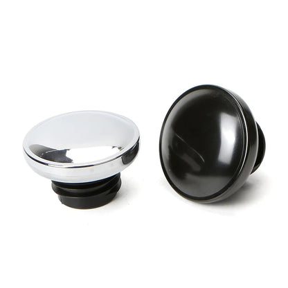 Motorcycle Vented Fuel Tank Cap Oil Fuel Gas Tank Cover For Harley Sportster 883 XL Dyna Softail Right-hand Thread Smooth Black