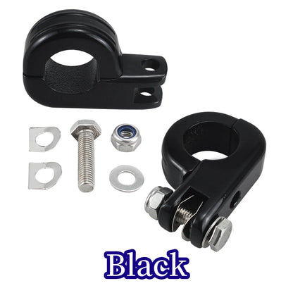 1 1/4" Motorcycles Highway Crash Bar Foot pegs Rest Clamps Engine Guard Mounts For Harley Honda Yamaha Kawasaki Davidson Softail