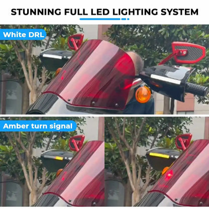 Motorcycle Black Front Hand Guard With LED Light 1 Pair PC Plastic For Harley Softail Street Bob FXBB 2018 2019 2020 2025 2026