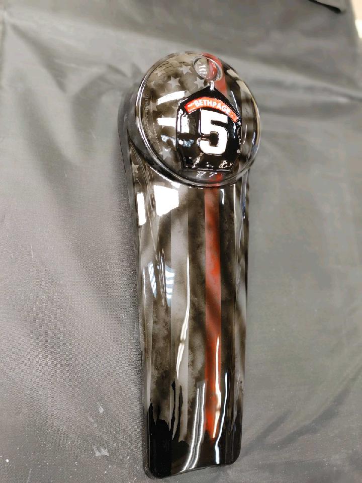 Harley firefighter themes American flag console