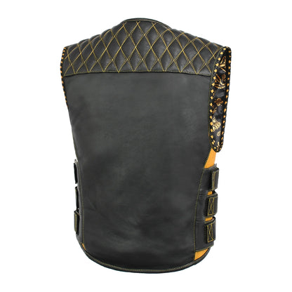 Tactical Emerald Men’s Motorcycle Leather Vest