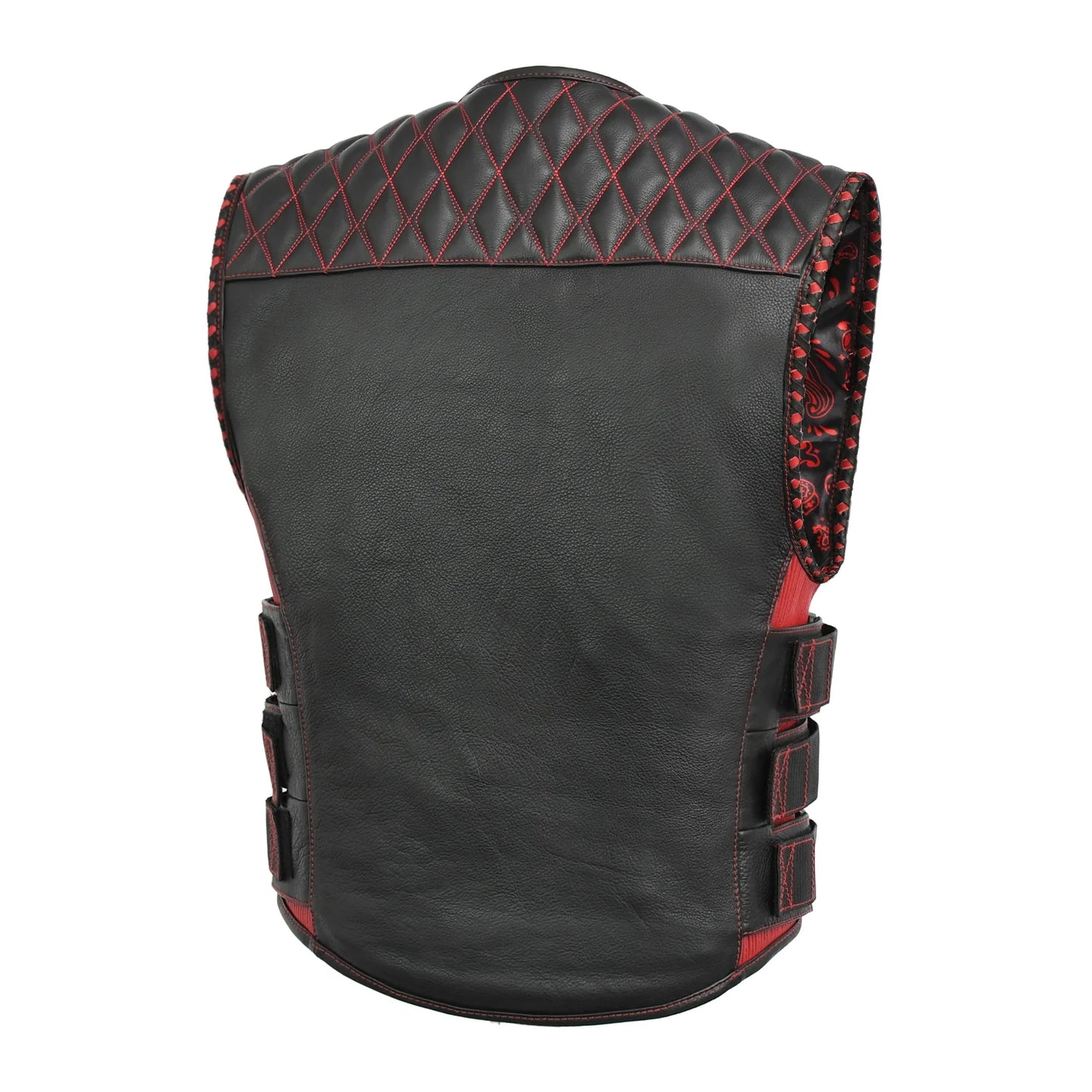 Tactical Emerald Men’s Motorcycle Leather Vest
