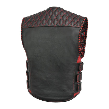 Tactical Emerald Men’s Motorcycle Leather Vest