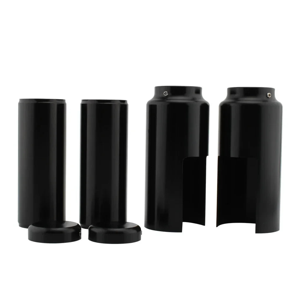 Aluminum Motorcycle CNC Black Full Fork Cover Fork Tubes Caps Set For Harley Softail Street Bob FXBB FXBBS 2018-2022 2023 2024