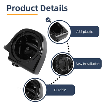 Motorcycle 6.5" Speaker Lower Vented Fairing Sound Pod Box Left Right For Harley Touring Road King Street Glide Electra 93-13