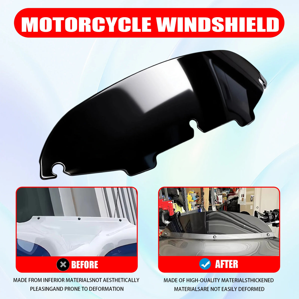 Motorcycle 4.5'' Windshield Windscreen Wind Screen For Harley Touring Street Glide Electra Glide Ultra Limited Tri Glide 96-13