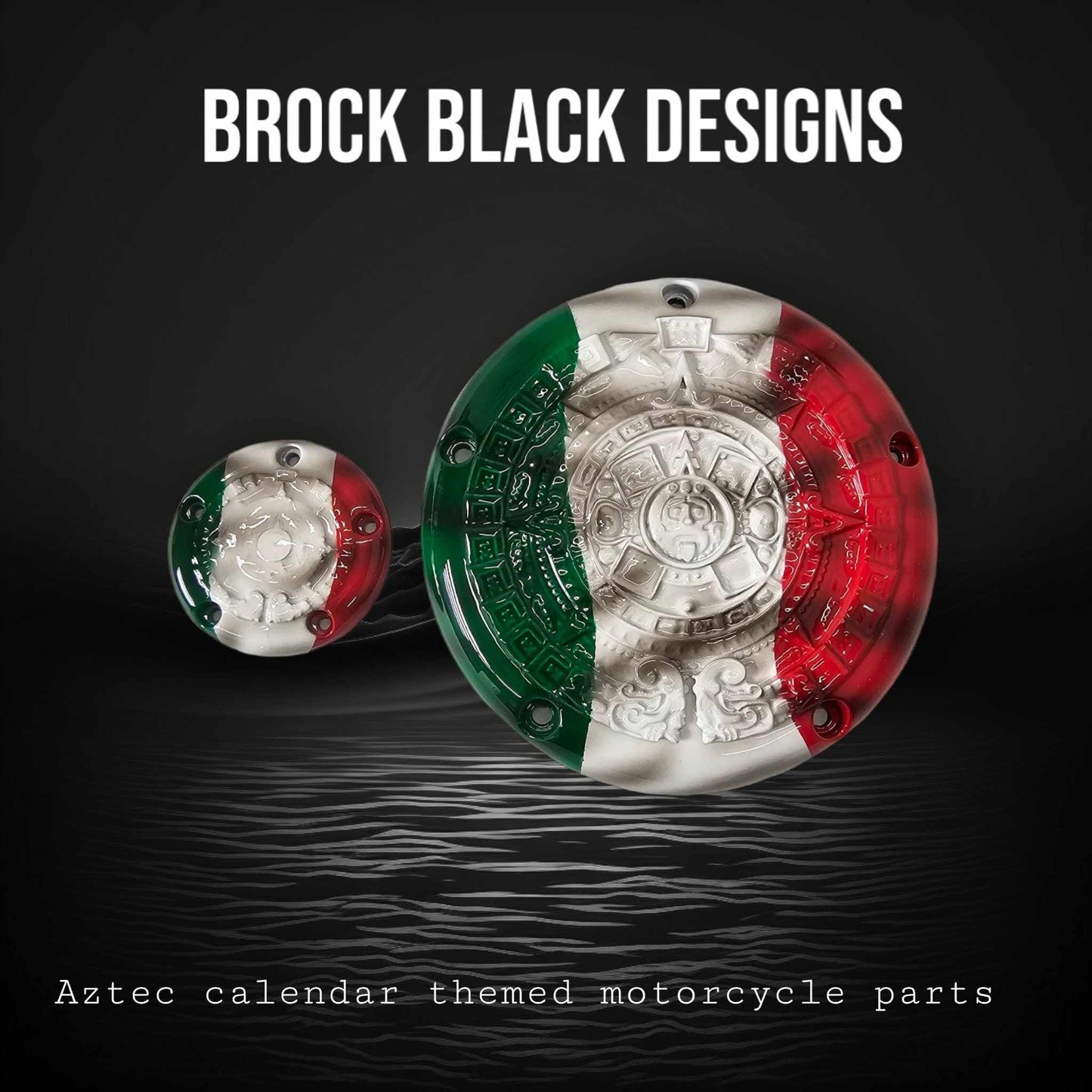 3D Aztec themed derby cover and points cover