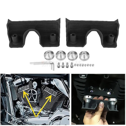 High Quality Motorcycle Drag Wrinkle Black Engine Spark Plug Filled Decorative Cover For Harley Sportster 48 883 1200 2004-2018