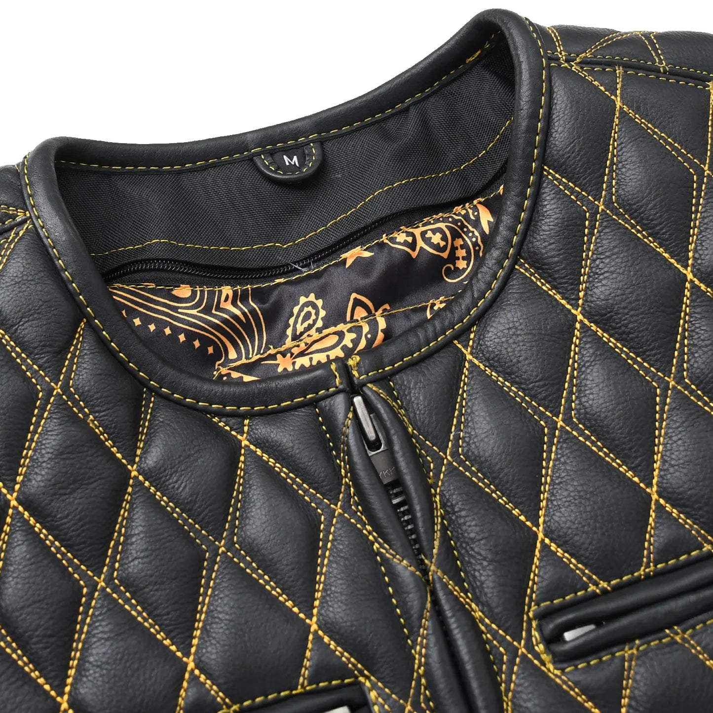 Tactical Emerald Men’s Motorcycle Leather Vest