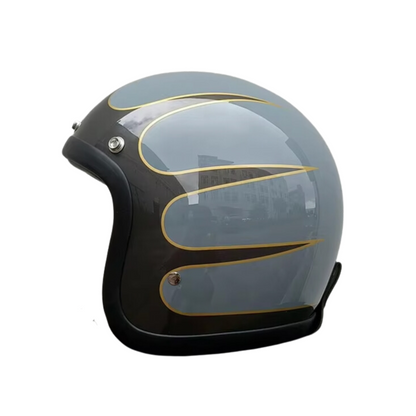 Chopper Low Profile Vintage Motorcycle Helmet - DOT & ECE Approved