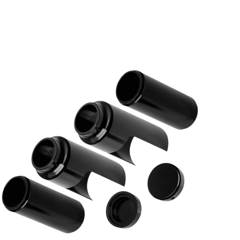 Aluminum Motorcycle CNC Black Full Fork Cover Fork Tubes Caps Set For Harley Softail Street Bob FXBB FXBBS 2018-2022 2023 2024