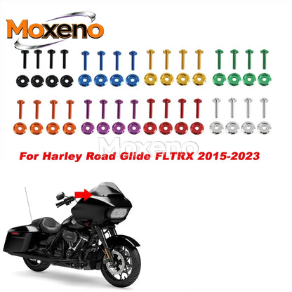 Windscreen Screws For Harley Touring Road Glide FLTRX 2015-2023 Motorcycle Windshield Nuts Front Fairing Windshield Bolts Screws