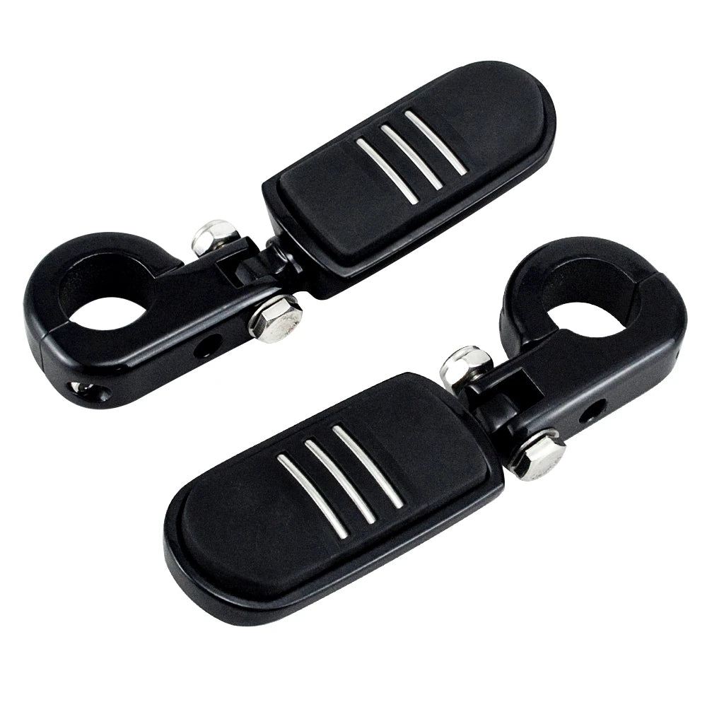 1 1/4" Motorcycles Highway Crash Bar Foot pegs Rest Clamps Engine Guard Mounts For Harley Honda Yamaha Kawasaki Davidson Softail