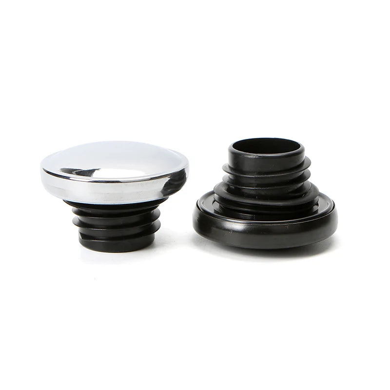 Motorcycle Vented Fuel Tank Cap Oil Fuel Gas Tank Cover For Harley Sportster 883 XL Dyna Softail Right-hand Thread Smooth Black
