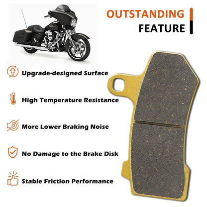 FA409 Brake Pads Front + Rear Change Kit Fit for 2008-2018 Harley Davidson FLHX Street Glide ,VRSCDX/VRSCF-6 Pcs/Set