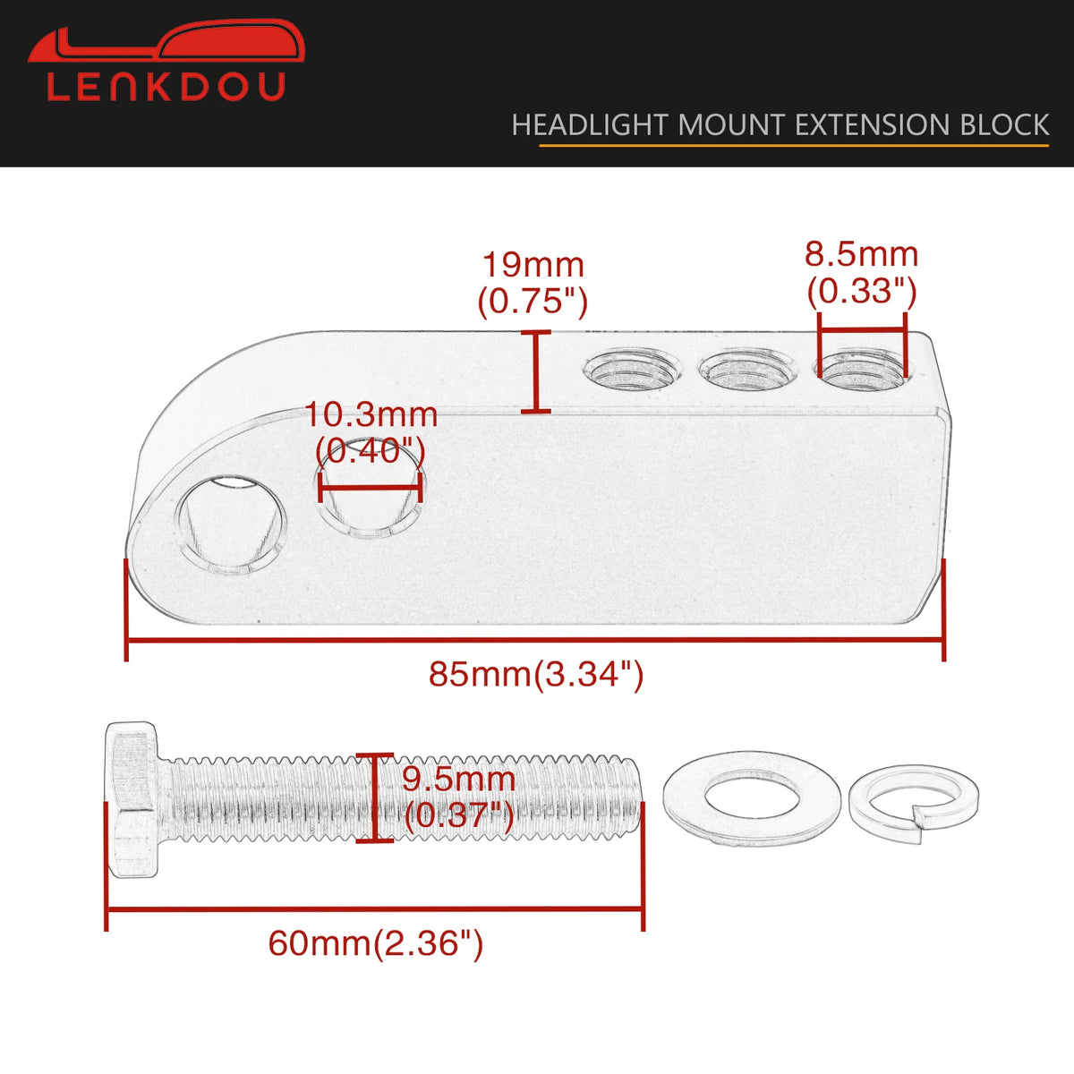 Motorcycle Aluminum Headlight Mount Extension Block Black Chrome For Harley Dyna FXD Super Glide Low Rider Street Bob 2006-2017