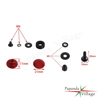 Screws Aluminum Motorcycle Windscreen Fairing Mudguards Bolts Bushing Inserts Kit  For Harley FXDWG FXWG FXST FXSTC FXST FXSTB