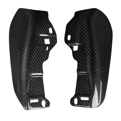 Black 3K Twill Glossy Carbon Fiber Engine Heat Shield for 2023-2025 Touring CVO Road Glide ST Motorcycle Fairing