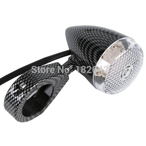 4x Carbon Front Rear Motorcycle LED Turn Signal Light 41mm Fork Clam For Harley Davidson Sportster Dyna Bobber Choppers classic