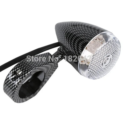 4x Carbon Front Rear Motorcycle LED Turn Signal Light 41mm Fork Clam For Harley Davidson Sportster Dyna Bobber Choppers classic