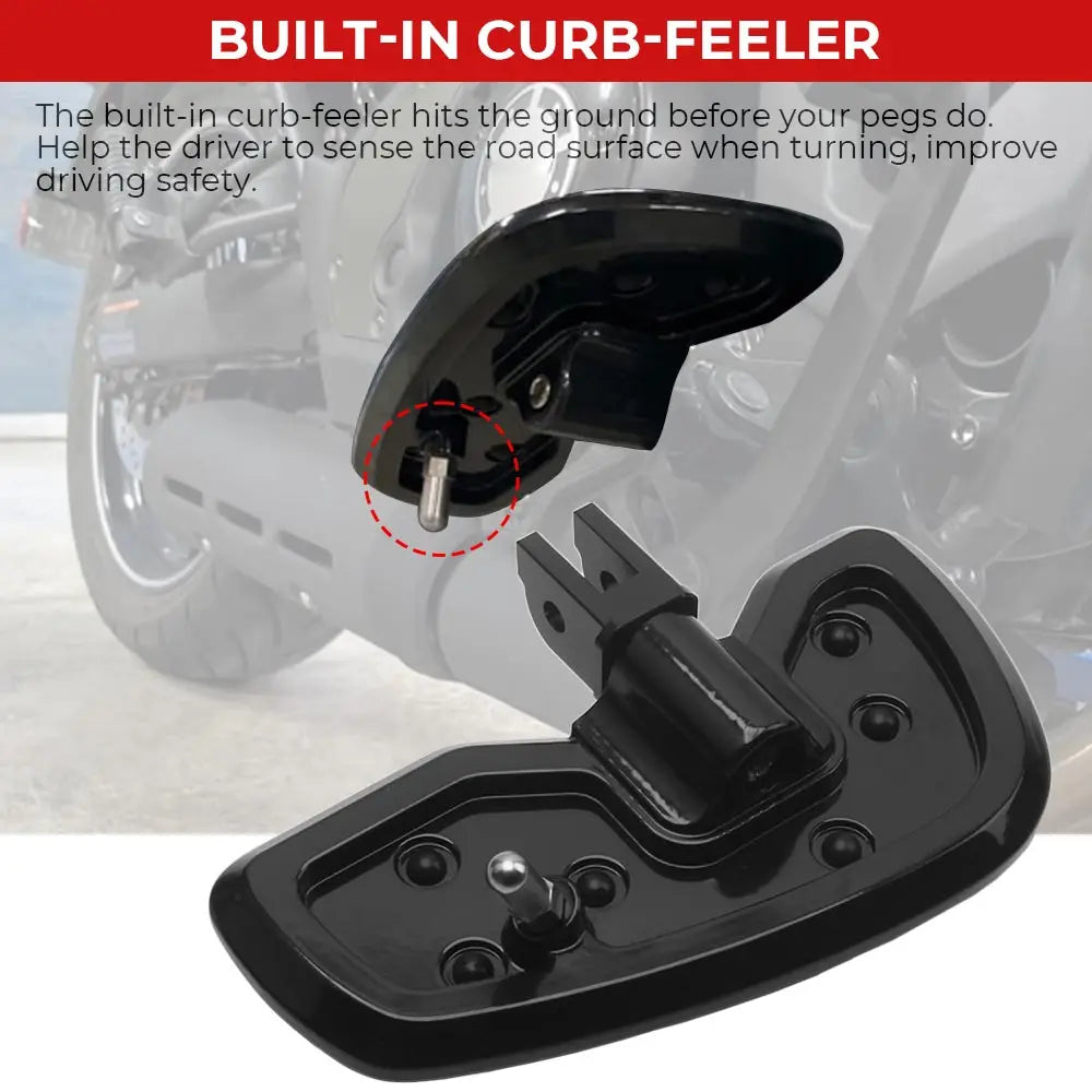 Motorcycle Black Driver Footboard Rider Footpegs Footrests Adjustable 1Pair Fit For Harley Softail Breakout 117 FXBR 2023, 2024
