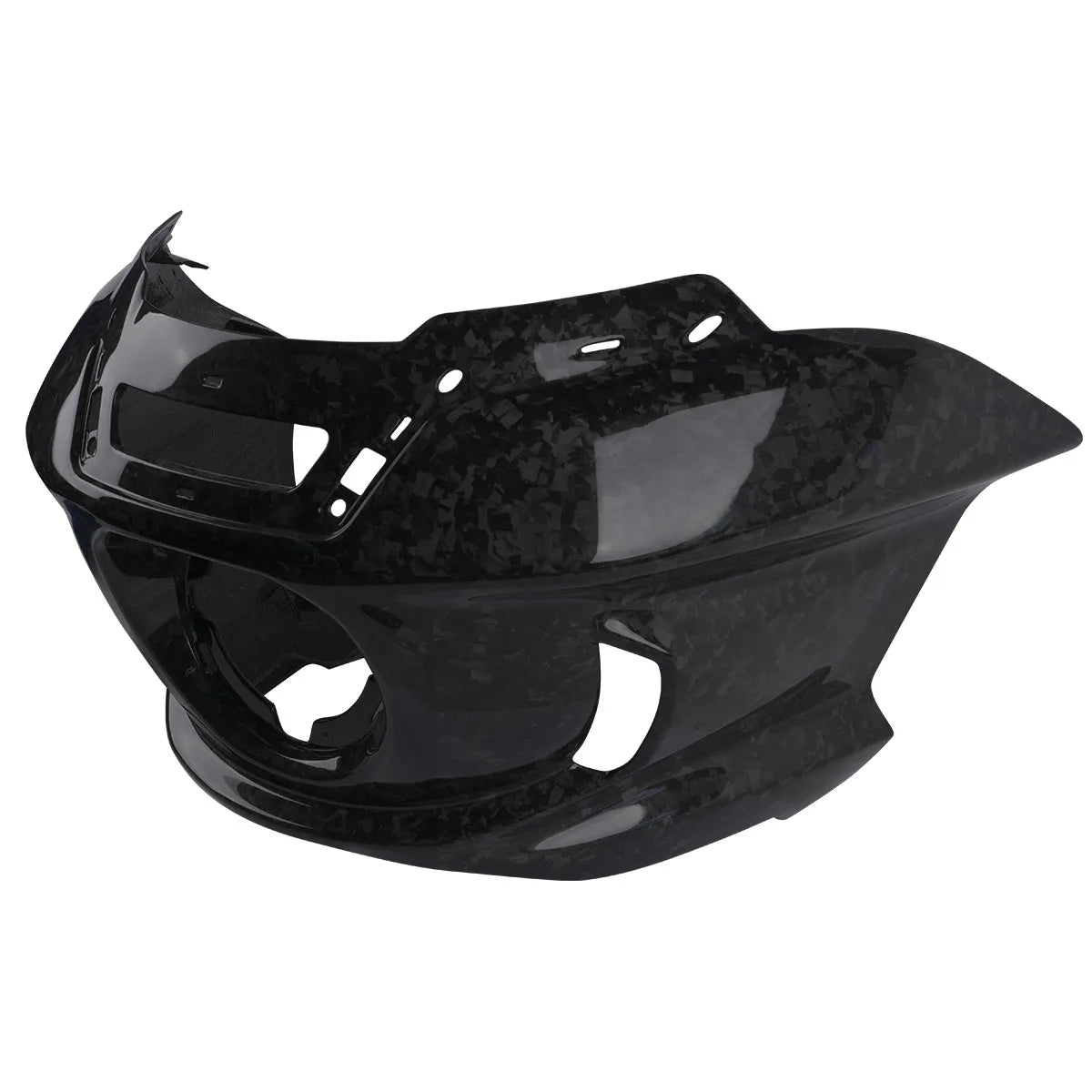 Glossy Forged Carbon Fiber OEM Replacement Front Motorcycle Fairing Cowl Black Color Compatible with for 2014-2023 Road Glide