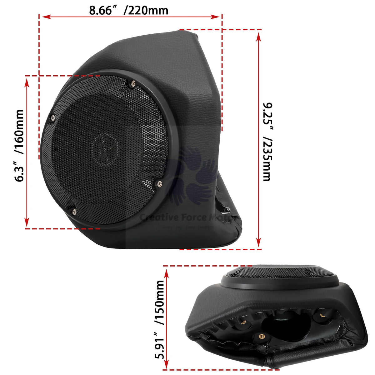 Motorcycle Rear Speaker Pods 6.5" King Tour Pak Backrest For Harley Davidson CVO Road Glide Electra Street Glide Special 2014-UP