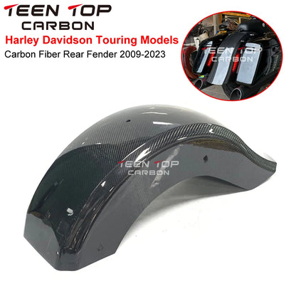 For Harley Davidson Touring Models Rear Fender 2009-2023 Motorcycle Twill Carbon Fiber Mud Protector Fairing Parts Road Glide
