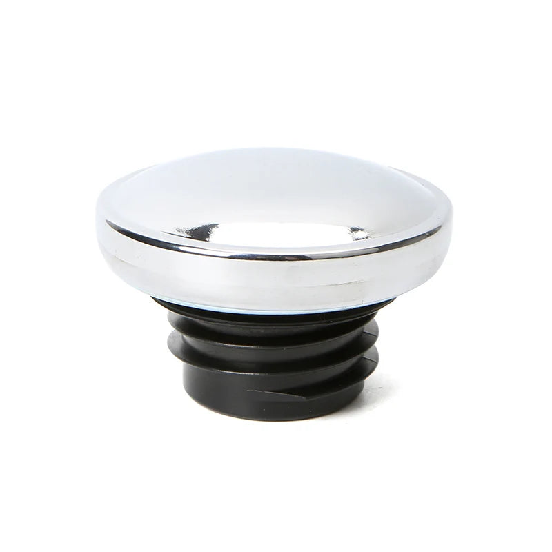 Motorcycle Vented Fuel Tank Cap Oil Fuel Gas Tank Cover For Harley Sportster 883 XL Dyna Softail Right-hand Thread Smooth Black