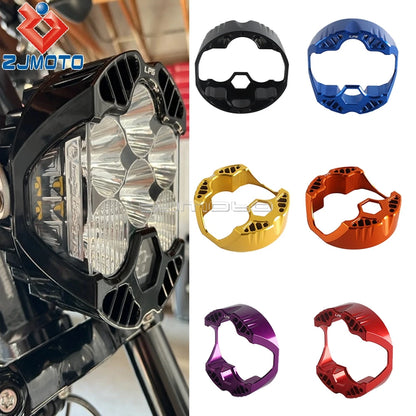 Motorcycle Aluminium LP6 Headlight  Front Lamps Protector Shell Cover For Harley Touring Road Glide FLTRX Street Glide Car UTV
