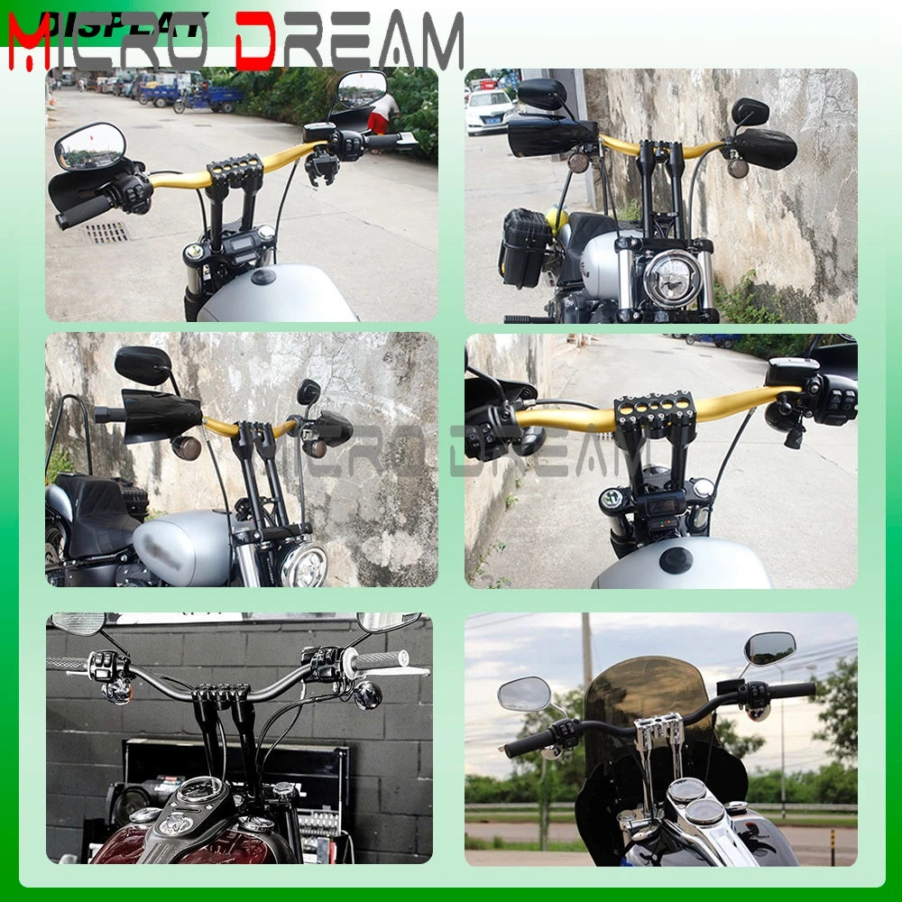 Pazoma 25mm 1" High Bend Handlebars Anodized 6061-T6 Billet Aluminum For Harley Most Dyna / Street Bob / Softail / Sportster