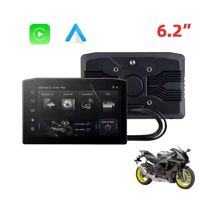 New EKIY Carplay Motorcycle 6.2inch Waterproof Portable Monitor Motorcycle Carplay Wireless Android Auto Navigation Moto Carplay