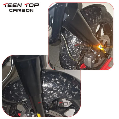 Carbon Fiber Front Fender For Harley Touring Models CVO Road Street Glide Front Mudguard 2009-2023 Wheel Fairing Protector Cover